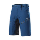 ARSUXEO Mens Bike Shorts,Cycling Shorts,Mountain Bike Shorts MTB Shorts Loose Fit with Moisture-Wicking Waistband, Dark Blue, Medium