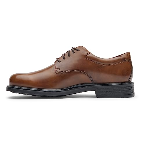 ROCKPORT Men's Margin Oxford, New Brown, 11 X-Wide