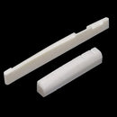 6 Strings Guitar Bone Bridge Saddle and End Nut Set Replacement Ivory For Acoustic Guitar