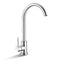 Cefito Kitchen Tap, 360° Gooseneck Sink Mixer Taps Spray Head Rotating Faucet Water Aerator for Home Bathroom Laundry, Brass Body Hot and Cold Switch Silver