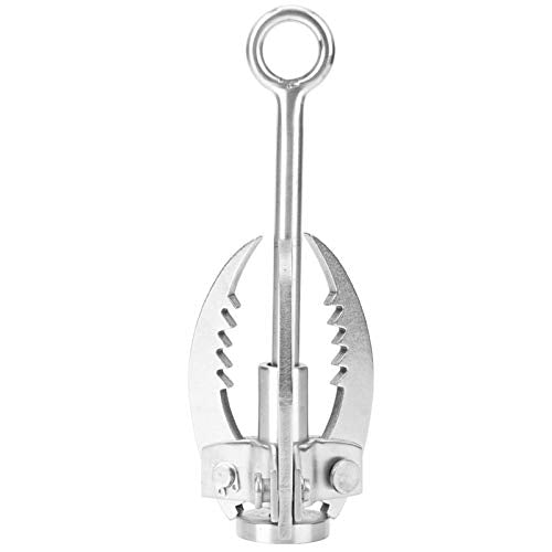 Grappling Hook Heavy Duty Stainless Steel Rock Climbing Hook Folding 3 Claw Hook Multifunctional Outdoor Survival Carabiner Hooks Tool for Camping Hiking Tree Rock Mountain Climbing