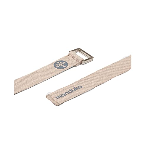 Manduka Unfold Yoga Strap - Lightweight Cotton, Secure, Slip Free Support, Presence, 1.25 Inch Wide, 6 Feet (182cm)