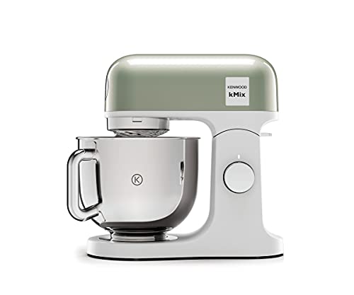 Kenwood kMix Stand Mixer for Baking, Stylish Kitchen Mixer with K-beater, Dough Hook and Whisk, 5L Stainless Steel Bowl, Removable Splash Guard, 1000 W, Editions Green