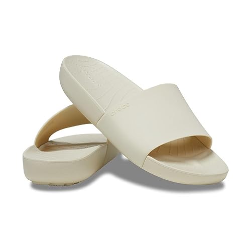 Crocs Women's Splash Slide Sandal, Bone, 8