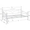 VECELO Daybed, Metal Twin Bed Frame with Headboard, Heavy Duty Steel Slats Support for Living Room Bedroom Guest Room, Easy Assembly