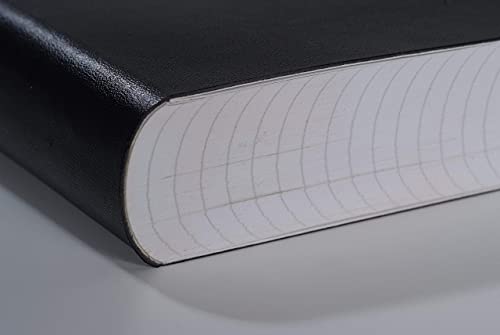 Zequenz Classic 360 Soft Cover Notebook, Soft Bound Journal, Medium, 5" x 7", 140 sheets / 280 pages, Blank, Plain, thick paper (black)