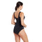 Zoggs Women's Sandon Scoopback Swimming Costume, Foam Cups and Tummy Control Swimsuit, Black/Eco Fabric, 40-inch/Size 16