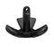 attwood 9946B1 Solid Cast Iron 18-Pound Large Eye River Boat Anchor, Black PVC-Coated Finish