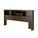 (King) - Edenvale King Storage Headboard, Espresso - Prepac Furniture