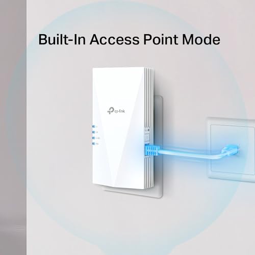 TP-Link AX1500 Dual Band Wi-Fi 6 Range Extender, Broadband/Wi-Fi Extender, Wi-Fi Booster/Hotspot with 1 Gigabit Port, Built-in Access Point Mode, OneMesh Supported (RE500X) AU Version