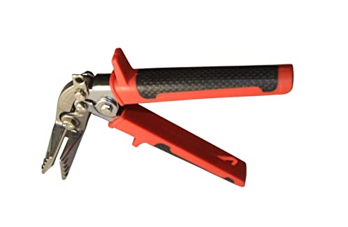 Zeluga ZL180 3.25in. Curverd Jaw Offset Sheet Metal Hand Seamer, Sheet Metal Bender Tools for Flattening Metal, Red/Black