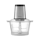 Healthy Choice Large Powerful Food Chopper Electric SS w/ 2L Glass Bowl 300W