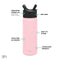 Simple Modern 530mL Summit Water Bottle with Straw Lid - Gifts for Kids Travel Hydro Vacuum Insulated Flask Double Wall Liter - 18/8 Stainless Steel -Blush Red