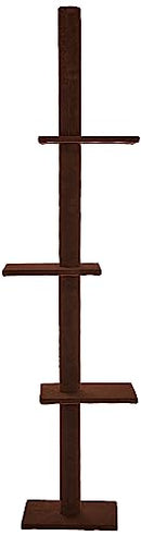 Cat Craft 12400301DCCOM Three Tier Floor-to-Ceiling Cat Tree, Dark Chocolate Brown