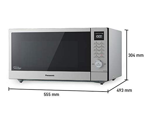 Panasonic 44L 1100W Cyclonic Inverter Microwave Oven, Stainless Steel (NN-SD79LSQPQ), Stainless Steel & Black
