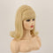 QACCF Blonde Beehive Wig 70s Pinup Pelucas 60s Beehive Style Vintage Look Halloween Costume Women Wig wtih Bang (Blonde)