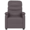 vidaXL Massage Chair, Recliner Chair with Adjustable Backrest and Footrest, Massage Office Chair with 6 Points, Armchair, Grey Faux Leather