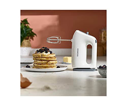 Kenwood QuickMix Lite, Lightweight Hand Mixer Twin Beaters with Slow Speed Start, SureEject Tool, Cord Wrap, HMP10.00WH, 300W Motor, Dishwasher Safe, White