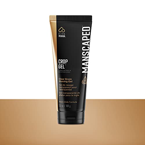MANSCAPED™ Crop Gel™ Clear Groin Shaving Gel, Moisturizing and Lubricating Multi-Glide Formula Designed for Below-the-Waist Trimming, Vegan and Paraben-Free (3.5 oz)