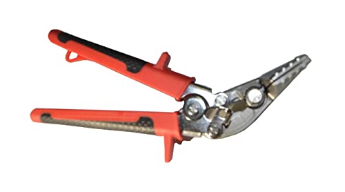 Zeluga ZL180 3.25in. Curverd Jaw Offset Sheet Metal Hand Seamer, Sheet Metal Bender Tools for Flattening Metal, Red/Black