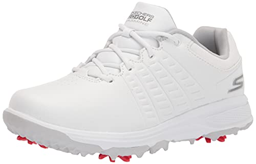 Skechers Women's Go Jasmine Spiked Waterproof Golf Shoe, White, 5.5 US
