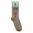 FUNATIC Crazy Food and Drink Themed Funny Novelty Socks - Pizza, Bacon, Beer, Tacos, Noodles, Coffee, Fries, More, We Built This City, 6-12