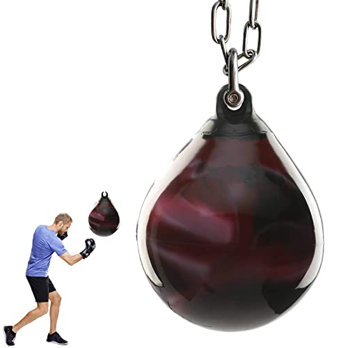 Qinqi Water Punching Bag, 75LB Uppercut Filled Boxing Bag 15Inch Heavy More of A Realistic Feel Nice for Kids and Adults Training Combos with Hooks Uppercuts, Red