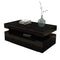 Coffee Table High Gloss Front Tea Table 4 Drawers Storage Shelf Wood Modern Living Room Furniture Black 85cm Length