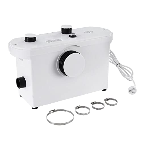 Giantz Dirty Water Pump, 600W 230V Macerator Sewerage Toilet Sewage Pumps Controller Irrigation Install Bathroom Sink Kitchen Bath Sealand, Automated Operation Anti-rust Stainless Steel White