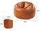 MARLOW Bean Bag Chairs Cover, Large Lazy Sofa Cover, Home Game Lounger with Foot Stool (Brown, 100 x 65cm)