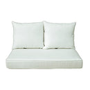 BOSSIMA Sunbrella Patio Furniture Cushions Comfort Deep Seat Glider Loveseat Cushion Indoor Outdoor Seating Cushions,Mixed White/Beige