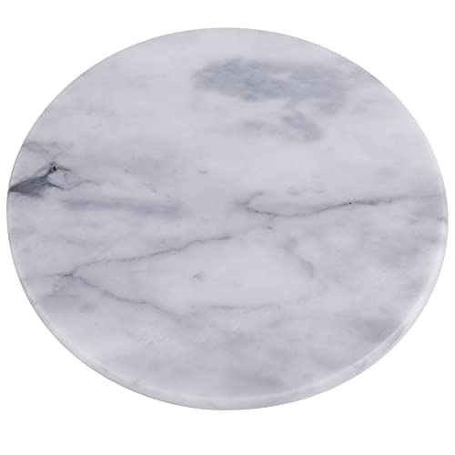 Peohud Marble Cheese Pastry Board, 8" Marble Trivet Cutting Board, Round Dessert Serving Platter for Cake, Fruit, Snacks, Kitchen, Party