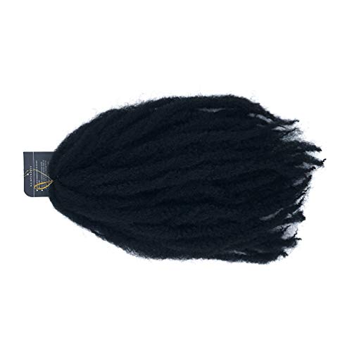 Coolbers 18 Inch Afro Kinky Curly Crochet Braids Hair Extensions Ombre Curly Crochet Hair (18 Inch, 1B)