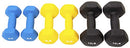 BalanceFrom Set of 2 Neoprene Coated Non-Slip Grip Dumbbell Weights, Yellow