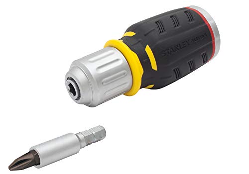 Stanley FMHT0-62688 Fatmax Stubby Ratchet Screwdriver (6 Bits), Black/Yellow, 219x99x49mm