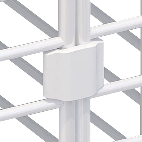 Floofi Small Pet Dog Cat Playpen Fence Indoor Outdoor Foldable Animal Enclosure 1 Door and 9 Panels White