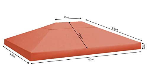 Quick-Star Replacement Roof for Leaves Gazebo 3 X 4 M Terra Replacement Cover