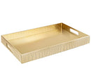 (Gold) - Beautiful Modern Elegant Gold 46cm x 30cm Rectangle Glossy Alligator Croc Decorative Ottoman Coffee Table Perfume Living Dining Room Kitchen Serving Tray With Handles By Home Trends For All Occassion's