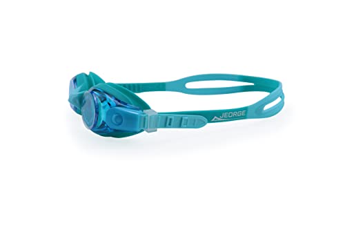 JEORGE Kids Swim Goggles, Anti-fog No Leaking Girls Boys for Age 3-10 (Light Blue)