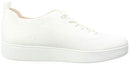 FitFlop Women's Rally Tennis Sneaker-Tonal Knit, Urban White, 8 US