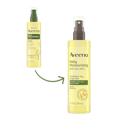 Aveeno Daily Moisturising Vitamin E Jojoba Oil Shea Butter Body Oil Mist Spray Dry Rough Sensitive Skin 200mL