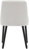 MINCETA Dining Chair,Morden Wood Leg Upholstered Kitchen Chair Set of 2,Performance Fabric in Beige Gray