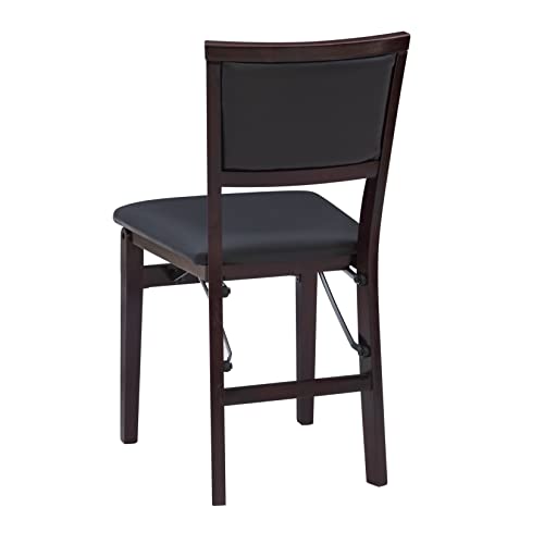 (Espresso) - Linon Keira Padded Folding Dining Chairs - Set of 2