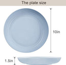 10 inch Unbreakable Dinner Plate-Reusable Plate Set and Microwave Safe-BPA-Free Sturdy Tableware-Perfect Choice for Fruit Platter, Dinner, Dishes. (Color Mixing)