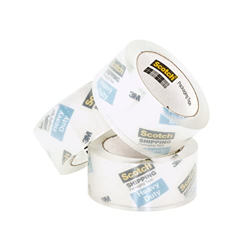 Scotch Heavy Duty Shipping Packaging Tape, 1.88 Inches x 54.6 Yards, 3 Rolls (3850-3)