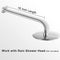 𝙑𝙤𝙣𝙫𝙖𝙣 Shower Head Extension Arm, 16 inch Brushed Nickel Shower Arm Easy to Install, Wall Mounted 304 Stainless Steel Shower Extension Arm, 1/2'' NPT Standard Thread Shower Head Pipe with Flange