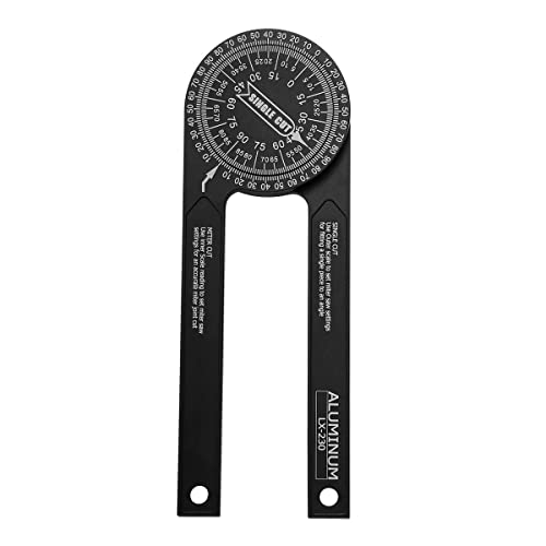 Miter Saw Protractor|7-Inch Aluminum Protractor Angle Finder Featuring Precision Laser-Inside & Outside Miter Angle Finder for Carpenters, Plumbers and All Building Trades