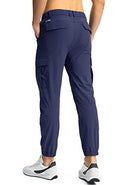 Pinkbomb Men's Hiking Cargo Pants with 7 Pockets Slim Fit Stretch Joggers Golf Cargo Work Pants for Men, Navy Blue, Medium