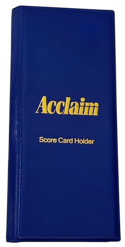 Acclaim Rigid Lawn Bowls Bowling Economy Scorecard Holder Plastic Synthetic Finish 22 cm x 10 cm with Spring Clip & Pen Loop (Royal Blue)