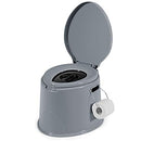 Giantex Portable Travel Toilet with Detachable Inner Bucket and Removable Toilet Paper Holder Lightweight Outdoor Indoor Toilet for Camping, Hiking, RV, Boating and Trip Porta Potty